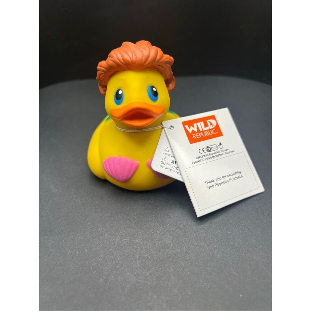 New with Tags Wild Republic Mermaid Rubber Ducky Bath Toy